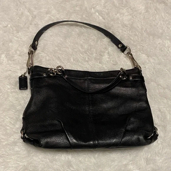 Coach Brooke Convertible hobo shoulder bag black pebbled leather, F17165. - Picture 2 of 7